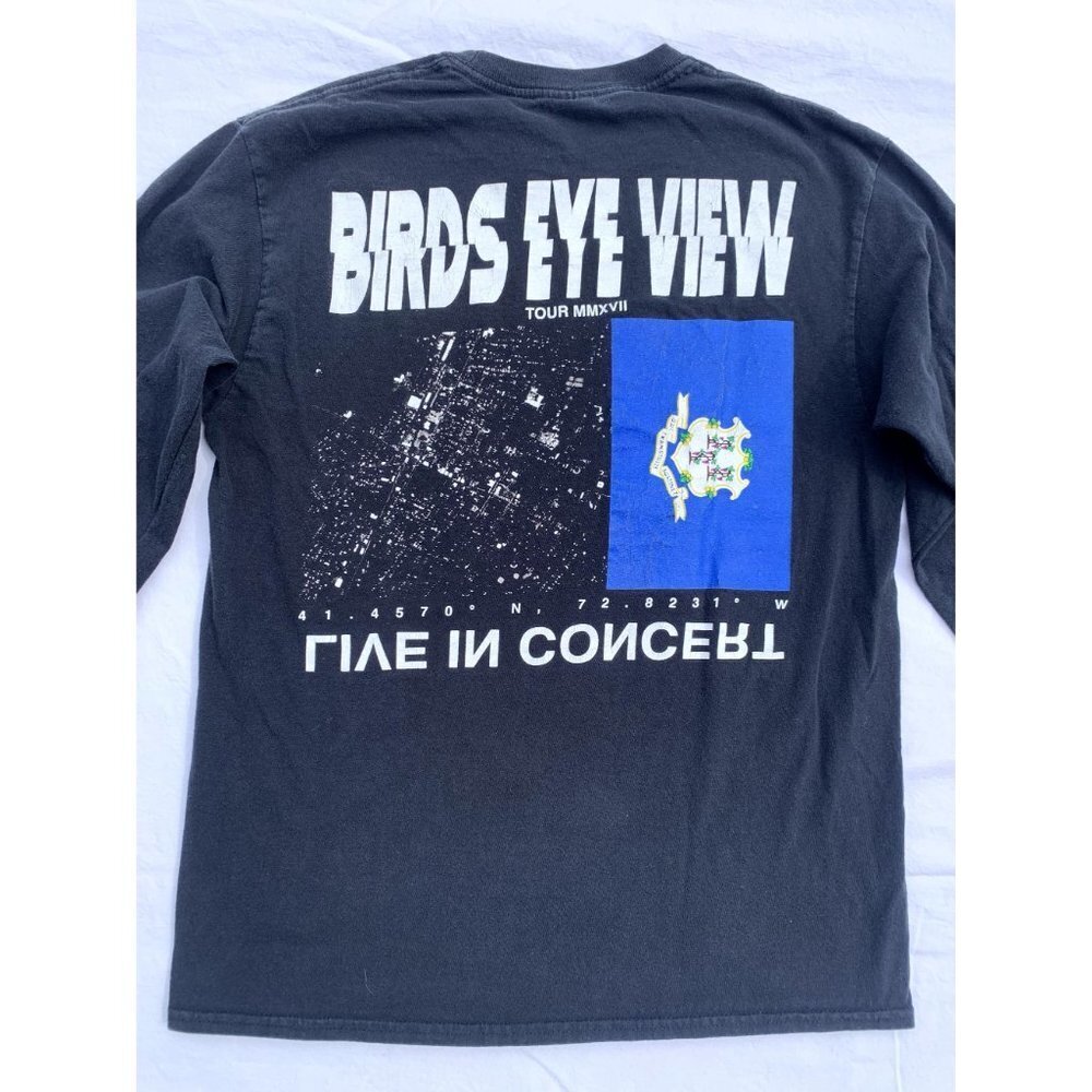 Travis Scott Birds Eye View 2017 Long Sleeve Tee Music Tour T-Shirt Medium Black - Picture 6 of 7